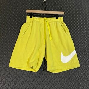 Nike Yellow Check Mark‎ Athletic Active Shorts Men's Size Small
